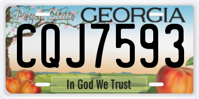 GA license plate CQJ7593