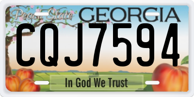 GA license plate CQJ7594