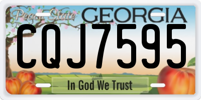 GA license plate CQJ7595