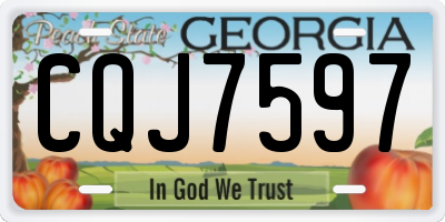 GA license plate CQJ7597