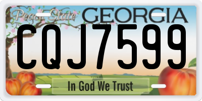 GA license plate CQJ7599