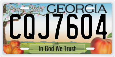 GA license plate CQJ7604