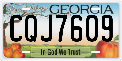 GA license plate CQJ7609