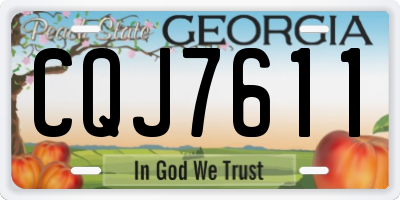 GA license plate CQJ7611