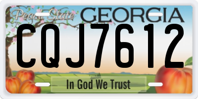 GA license plate CQJ7612