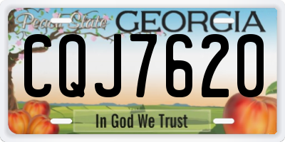GA license plate CQJ7620