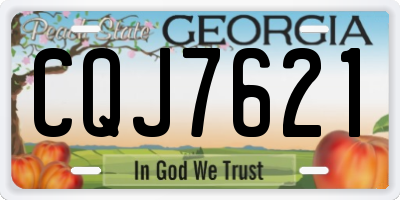 GA license plate CQJ7621
