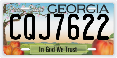 GA license plate CQJ7622
