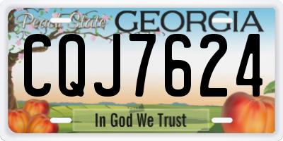 GA license plate CQJ7624