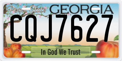 GA license plate CQJ7627