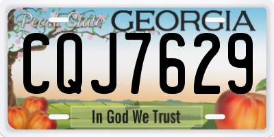 GA license plate CQJ7629
