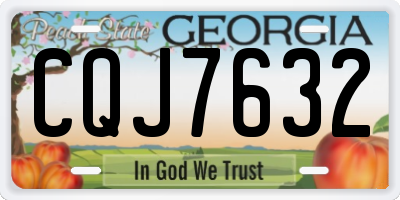 GA license plate CQJ7632