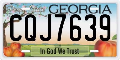 GA license plate CQJ7639