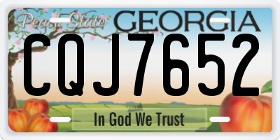 GA license plate CQJ7652
