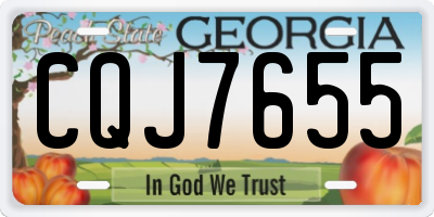 GA license plate CQJ7655