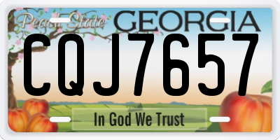 GA license plate CQJ7657