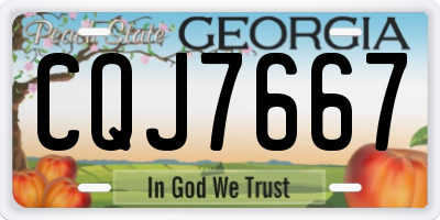 GA license plate CQJ7667