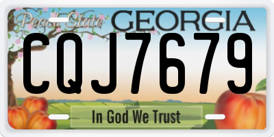GA license plate CQJ7679