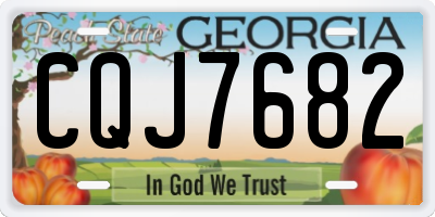 GA license plate CQJ7682