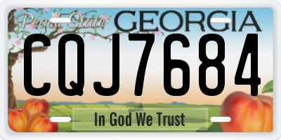 GA license plate CQJ7684
