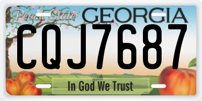 GA license plate CQJ7687
