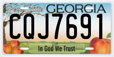 GA license plate CQJ7691