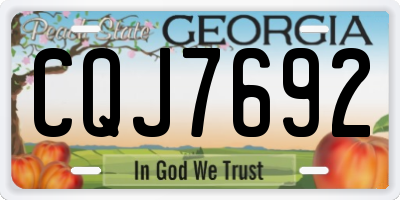 GA license plate CQJ7692