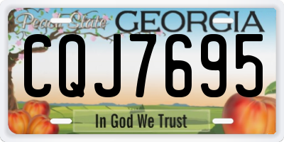 GA license plate CQJ7695