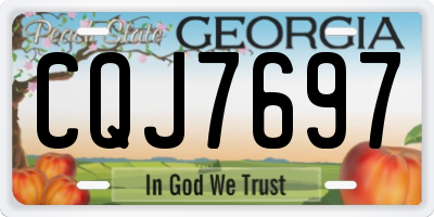GA license plate CQJ7697