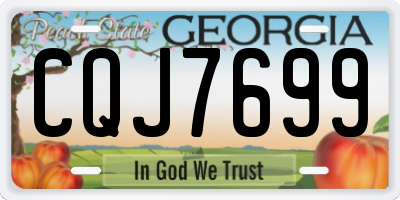GA license plate CQJ7699