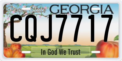GA license plate CQJ7717