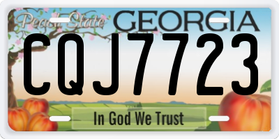GA license plate CQJ7723