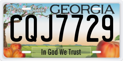 GA license plate CQJ7729