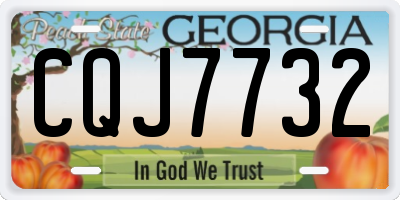 GA license plate CQJ7732