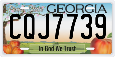 GA license plate CQJ7739