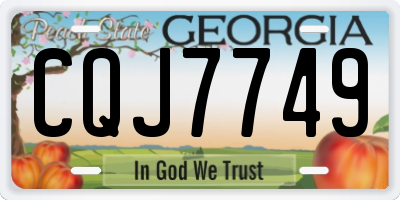 GA license plate CQJ7749