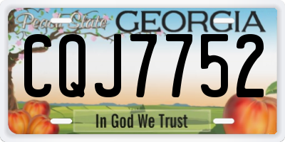 GA license plate CQJ7752