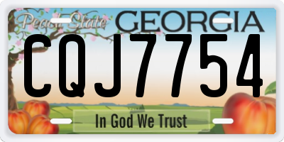 GA license plate CQJ7754