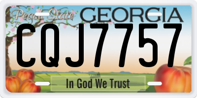 GA license plate CQJ7757