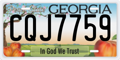 GA license plate CQJ7759