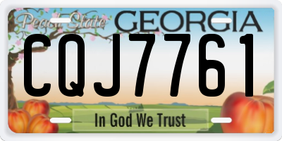 GA license plate CQJ7761