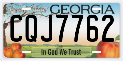 GA license plate CQJ7762