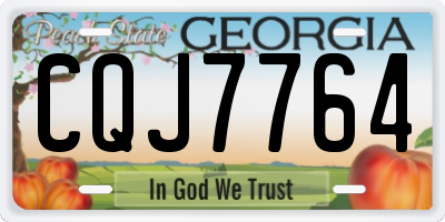 GA license plate CQJ7764