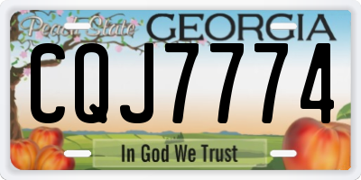 GA license plate CQJ7774