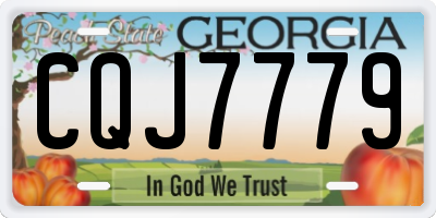 GA license plate CQJ7779