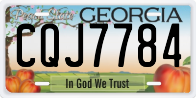GA license plate CQJ7784