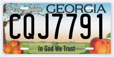 GA license plate CQJ7791