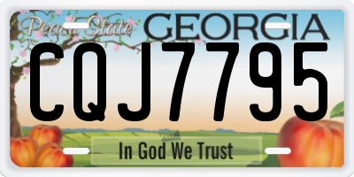 GA license plate CQJ7795