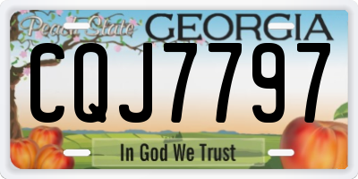 GA license plate CQJ7797