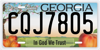 GA license plate CQJ7805